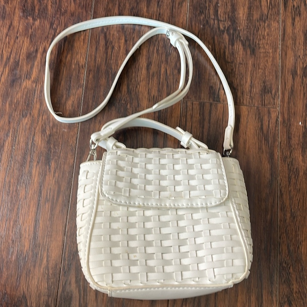 Zara white cross body bag